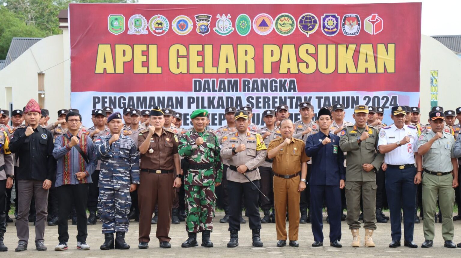 Pimpin Gelar Pasukan Pilkada, Kapolres Kep Meranti Tekankan Netralitas, Koordinasi & Kolaborasi